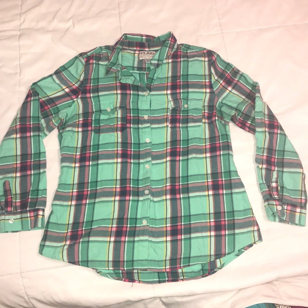 Old Navy plaid cotton button down
